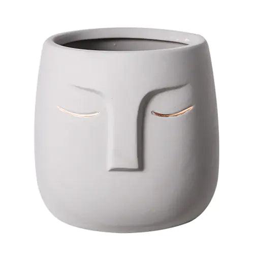 Ceramic Face Living Room Vase - Pacisia