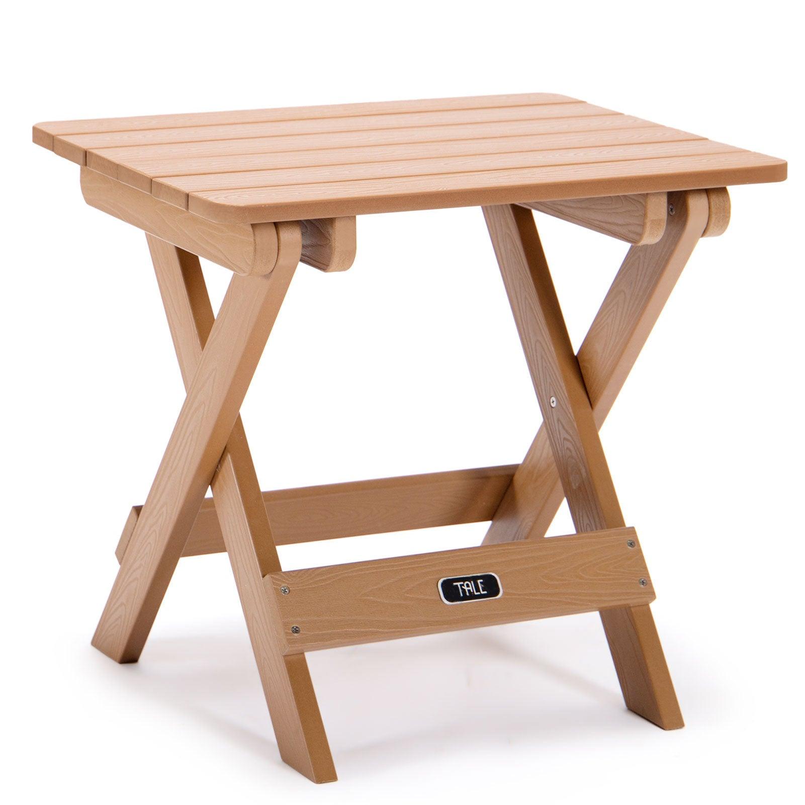TALE Adirondack Portable Folding Side Table Square All-Weather And Fade-Resistant Plastic Wood Table Perfect For Outdoor Garden, Beach, Camping, Picnics,Ban Amazon - Pacisia