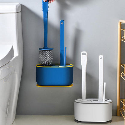 Three-in-one Long-handled Soft Rubber Toilet Brush - Pacisia