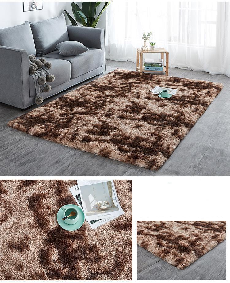 Tie-dyed Wool Carpets, Living Room Plain PV Pile Carpets - Pacisia