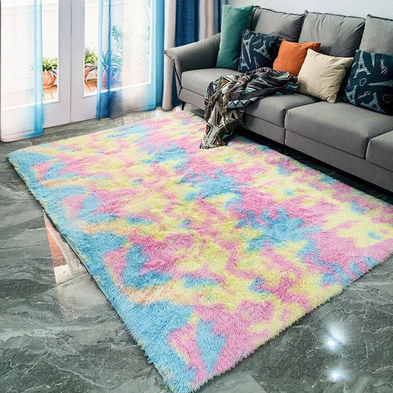 Tie-dyed Wool Carpets, Living Room Plain PV Pile Carpets - Pacisia
