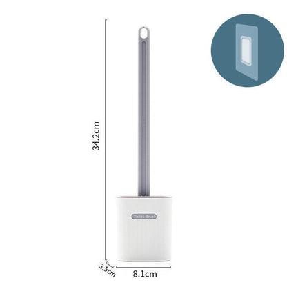 Toilet Brush Household Wall Mounted Without Dead Corner - Pacisia