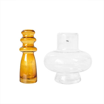 Transparent Glass Vase With Dried Flowers And Hydroponic Decoration - Pacisia