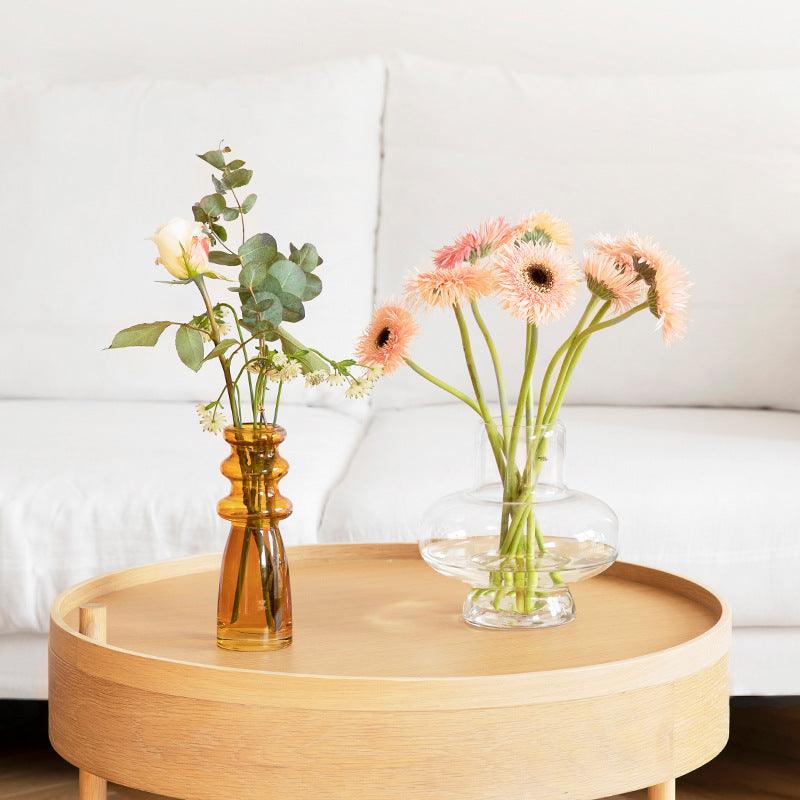 Transparent Glass Vase With Dried Flowers And Hydroponic Decoration - Pacisia