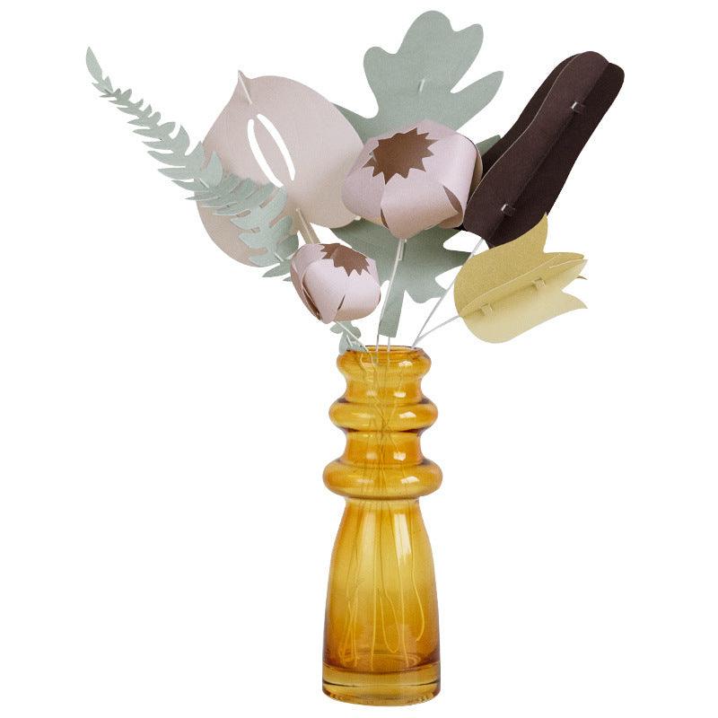 Transparent Glass Vase With Dried Flowers And Hydroponic Decoration - Pacisia