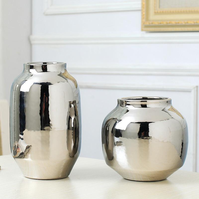 TV cabinet wine cabinet vase silver flower flower arrangement - Pacisia
