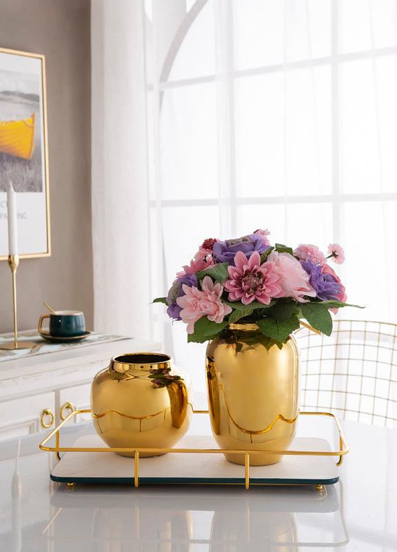TV cabinet wine cabinet vase silver flower flower arrangement - Pacisia