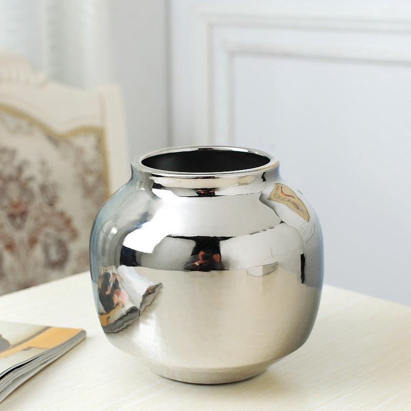 TV cabinet wine cabinet vase silver flower flower arrangement - Pacisia
