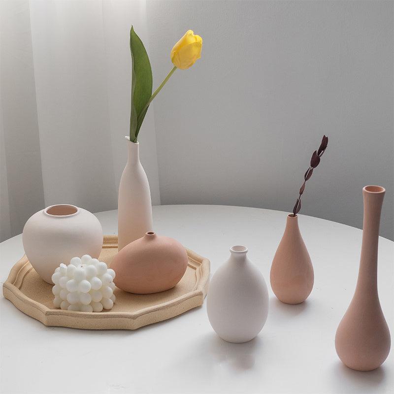 Unburnt Ceramic Small Vase Homestay Art Decoration Dried Flower Decoration - Pacisia