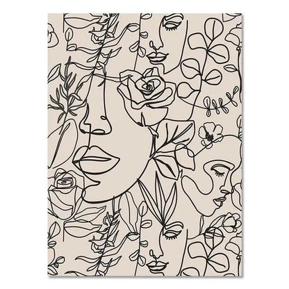 Abstract Bohemian Wall Art Poster Boho Canvas Paintings on The Wall Picture for Living Room Interior Painting Room Decoration - Pacisia