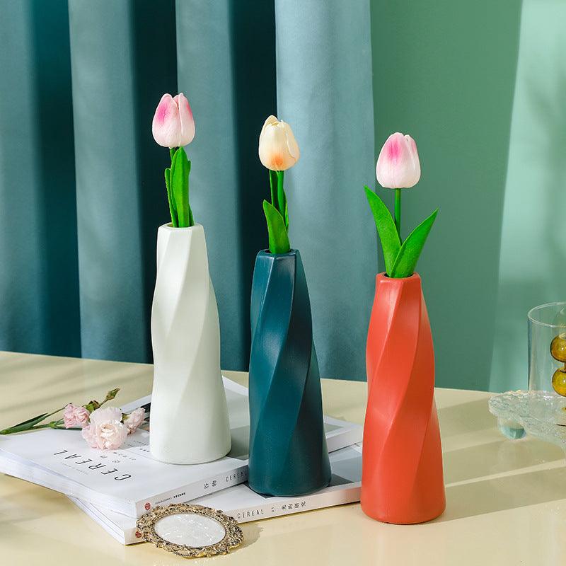 Vase Decoration Living Room Flower Arrangement Dried Flower Soft Decoration - Pacisia