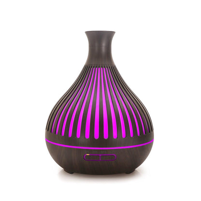 Vase Wood Grain Humidifier 400ml Vertical Silver - Pacisia