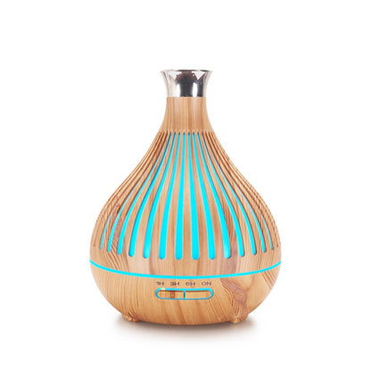 Vase Wood Grain Humidifier 400ml Vertical Silver - Pacisia