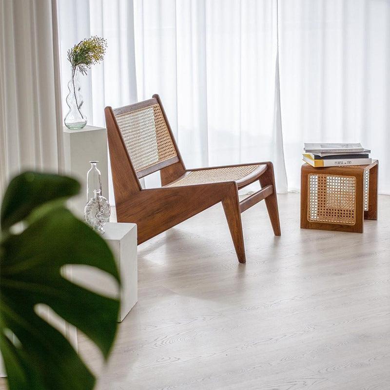 Vine Woven Japanese Square Solid Wood Coffee Table - Pacisia
