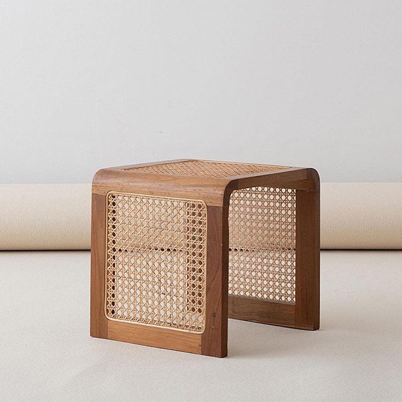 Vine Woven Japanese Square Solid Wood Coffee Table - Pacisia