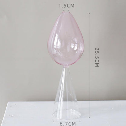 Vintage Glass Vase Minimalist Table Art Transparent Brown - Pacisia