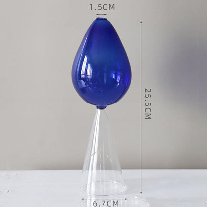 Vintage Glass Vase Minimalist Table Art Transparent Brown - Pacisia