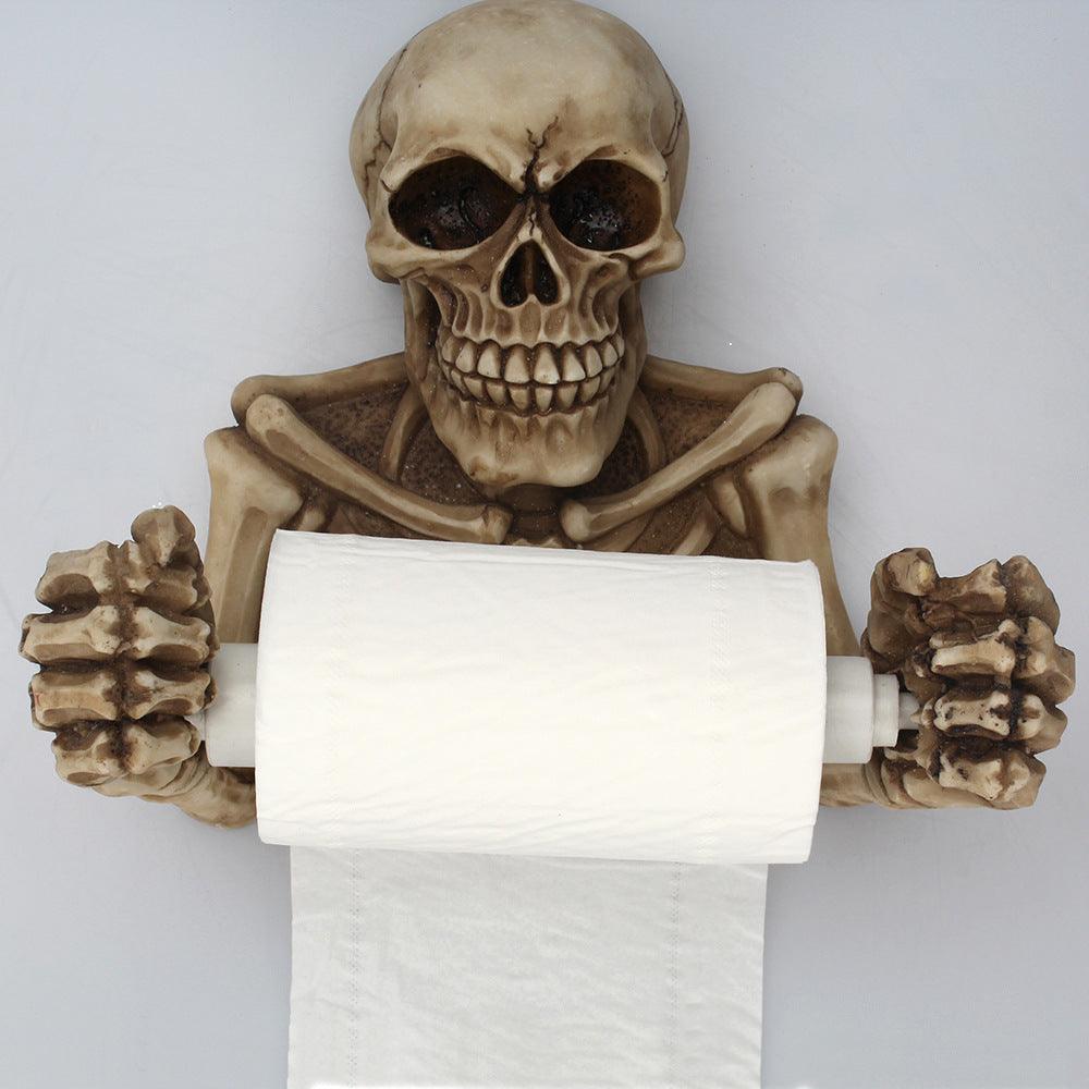 Wall-mounted skull roll paper holder - Pacisia