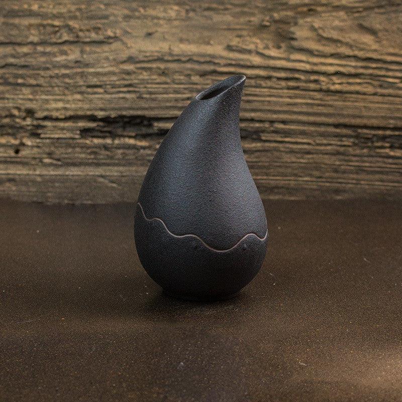Water drop stoneware Japanese kiln color changing glaze vase - Pacisia