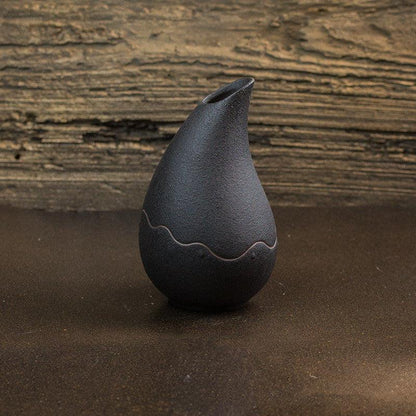 Water drop stoneware Japanese kiln color changing glaze vase - Pacisia