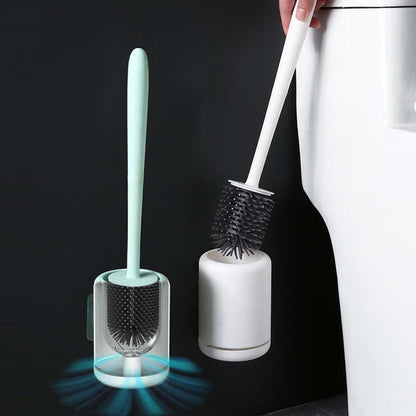 Water-free Wall-mounted Nordic Silicone Toilet Brush Set - Pacisia