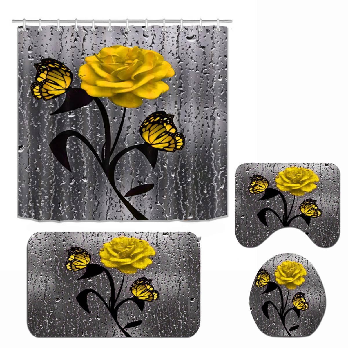Waterproof Polyester Flower Bathroom Hotel Shower Curtain - Pacisia