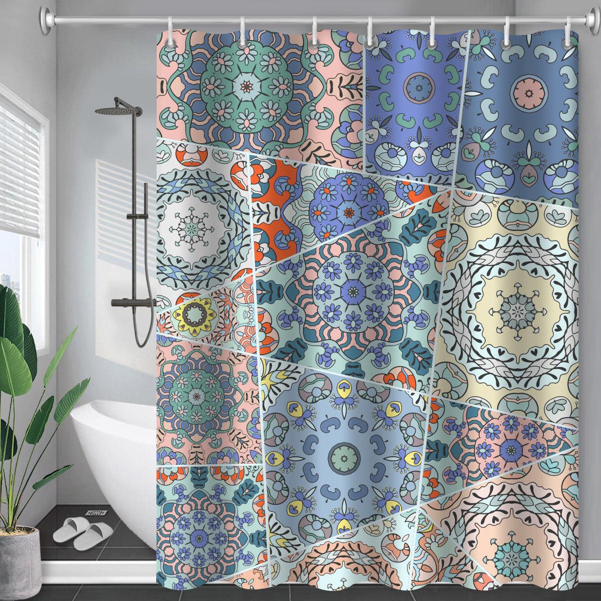 Waterproof Shower Curtain Cross-border Amazon Polyester Toilet Shower Curtain - Pacisia