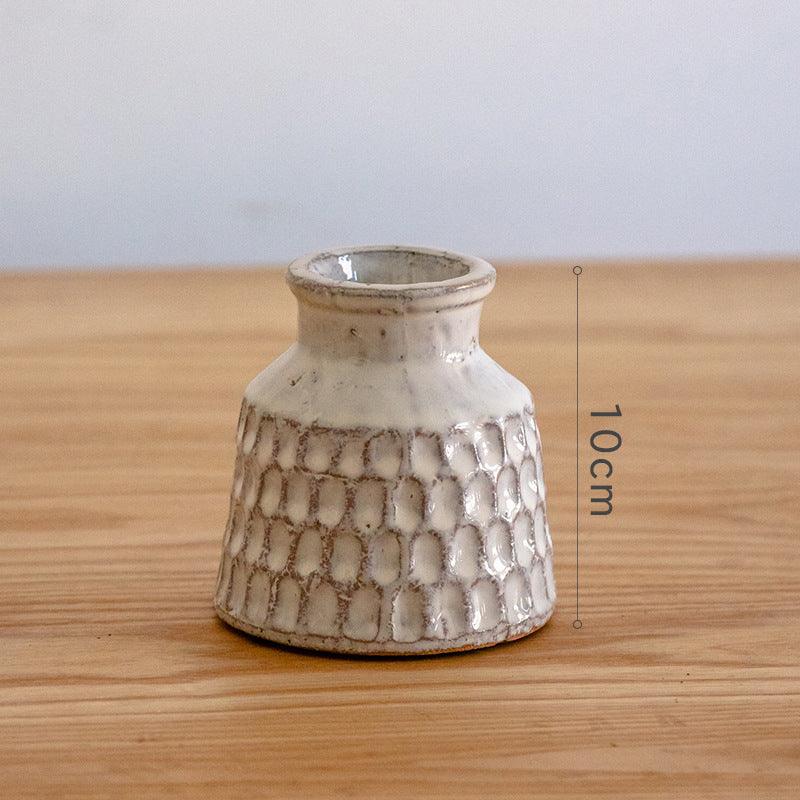 White Ceramic Vase Living Room Flower Arrangement Vintage - Pacisia