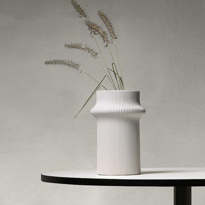 White Modern Simple Bamboo Ceramic Vase Ornaments - Pacisia
