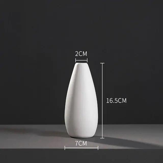 White Porcelain Flower Vases - Pacisia