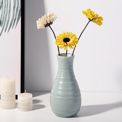 White Porcelain Vase Simple Modern Style Floor-to-ceiling Tall Vase - Pacisia