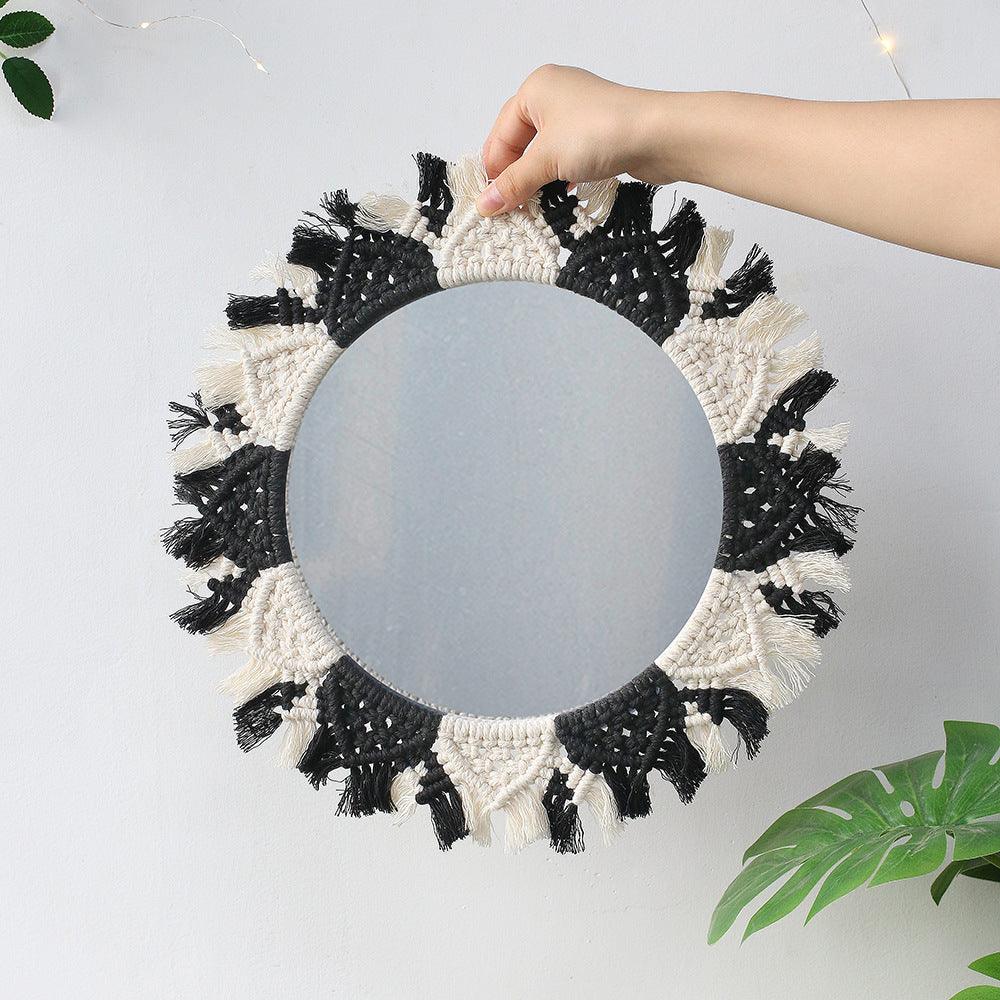 Woven Tapestry Home Accessories Handmade Decorative Mirror - Pacisia