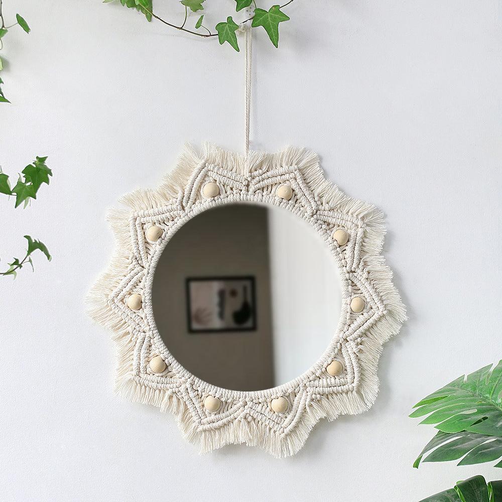 Woven Tapestry Home Accessories Handmade Decorative Mirror - Pacisia