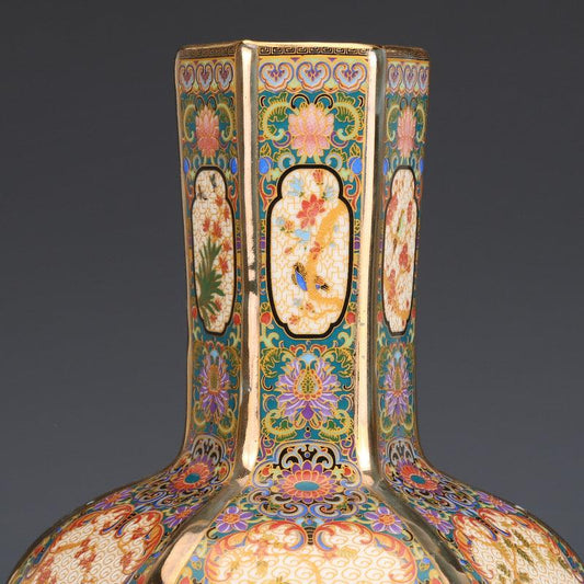 Yongzheng Enamel Colored Celestial Globe Vase Antique Porcelain - Pacisia