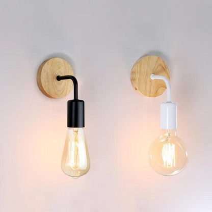 Wood Wall Lamp Vintage Sconce Wall Lights Fixture E27 110V 220V Bedside Retro Lamp Industrial Decor Dining Room Bedroom Light - Pacisia